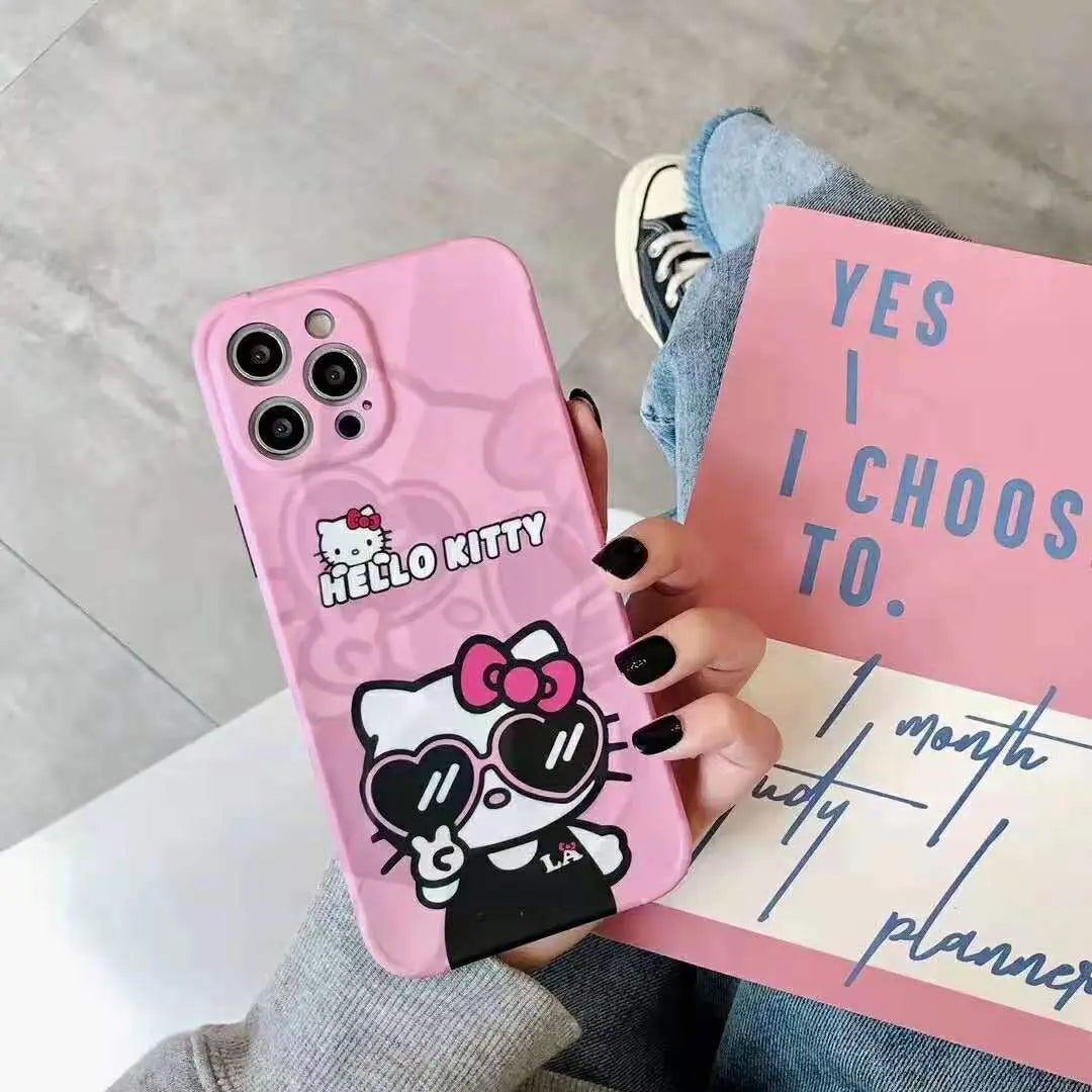 Cute kiss cat soft phone case